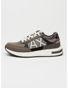 Armani Exchange Спортни обувки с мрежести зони - Бял/Черен/Сиво-кафяв