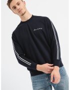 Armani Exchange Суитшърт с овално деколте и паднали ръкави - Черен/Бял