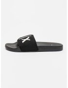 Armani Exchange Текстилни чехли с лого - Бял/Ултрамарин синьо