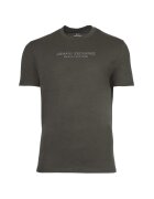 Armani Exchange Тениска с овално деколте и лого - Бял/Черен