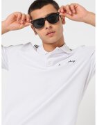 Armani Exchange Тениска с памук - яка и лого - Черен/Бял