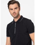 Armani Exchange Тениска с яка с къс цип