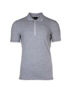 Armani Exchange Тениска с яка с къс цип - Сив
