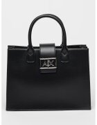 Armani Exchange Трапецовидна чанта от еко кожа