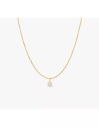Atelier Devi Колие Yves" с 14K златен синджир и 0.10 ct диамантен висулка"
