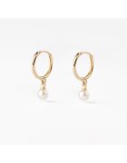 Atelier Devi Кръгли обеци от злато 585 - 14К - естествени перли 4 мм