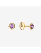 Atelier Devi Обеци от 14K злато с естествен аметист - Hana