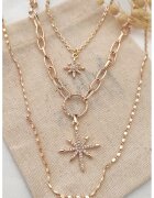Atelier Miu Колие на редове с висулка с форма на звезда