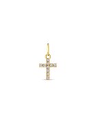 Bebe Gold Висулка от 14K злато за деца - във формата на кръст с CZ камъни