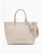 Benetton Шопинг чанта от еко кожа - Бежов