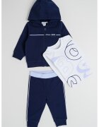 BOSS Kidswear Спортен екип и блуза - 3 части - Бял/Ултрамарин синьо