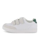 BOSS Kidswear Спортни обувки от еко кожа с велкро - Бял/Сиво-бежов