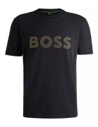 BOSS Тениска ATHLEISURE - стандартна кройка - синя - памук-еластан