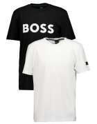 BOSS Тениска с памук и лого - Бял/Черен