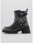 Buffalo Боти Bull Star Biker от еко кожа с масивен ток