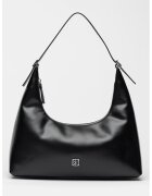 Calvin Klein Чанта за рамо от кожа с метално лого