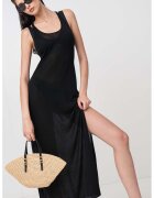 Calvin Klein Дълга ефирна плажна рокля