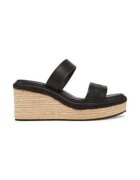 Calvin Klein Дамски чехли на платформа - естествена кожа -
