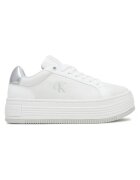 Calvin Klein Дамски кецове Bold Flat Low MG с дантела - YW0YW01766-0LI - бели