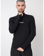 Calvin Klein Фитнес блуза с къс цип и цепки за палците
