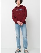Calvin Klein Худи с джоб кенгуру и лого - Черен/Прашно синьо