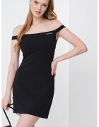 Calvin Klein Jeans Къса рокля с голи рамене и лого
