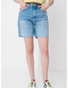 Calvin Klein Jeans Къси дънки с ресни и протрити зони