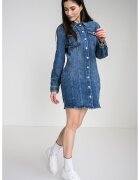 Calvin Klein Jeans Набрана рокля от деним с джобове