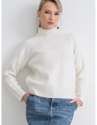 Calvin Klein Jeans Плетен пуловер с ръкави реглан и ниска яка