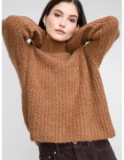 Calvin Klein Jeans Пуловер с вълна с поло и паднали ръкави