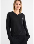 Calvin Klein Jeans Шпиц пуловер с паднали ръкави