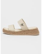 Calvin Klein Jeans Скосени чехли с метален монограм