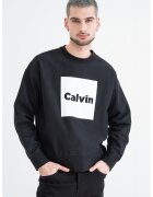 Calvin Klein Jeans Суитшърт с лого - Бял/Черен