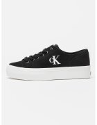 Calvin Klein Jeans Текстилни спортни обувки с равна платформа - Бял/Черен