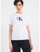 Calvin Klein Jeans Тениска от памук с лого - Черен/Бял