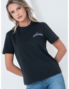 Calvin Klein Jeans Тениска с овално деколте - Черен/Лилав