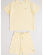 Calvin Klein Памучни тениска с овално деколте и къс панталон - 2 части