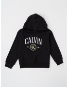 Calvin Klein Памучно худи с лого - Бял/Избледняло