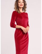 CAMISSI Едноцветна рокля с дълги ръкави
