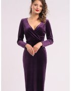 CAMISSI Кадифена миди рокля с шпиц