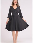 CAMISSI Къса разкроена рокля с джобове - Кафяв/Бежов/Розово