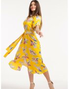 CAMISSI Миди рокля с шпиц и колан