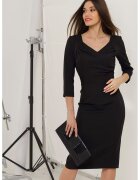 CAMISSI Миди рокля с шпиц и шлиц отзад
