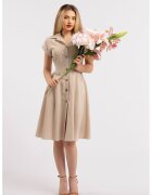 CAMISSI Разкроена ленена рокля-риза