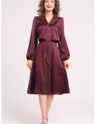 CAMISSI Сатинирана рокля с панделка