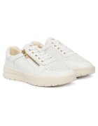 Caprice Дамски кецове - естествена кожа - бели - цип