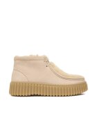 Clarks Дамски боти Sand Wlined Torhill - бежови - естествена кожа