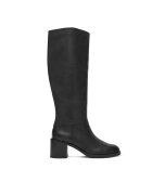 Clarks Дамски ботуши Chamberly Hi - естествена кожа - черни