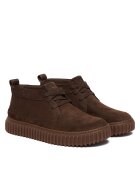 Clarks Мъжки боти тъмнокафяв набук - естествена кожа - модел Torhill LaceHi