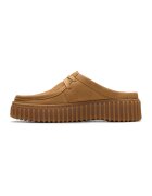 Clarks Сабо от кожа и велур с лого